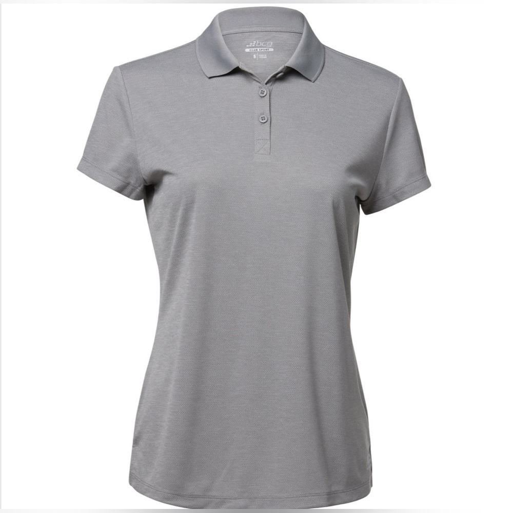 BCG Women’s Tennis Button Short Sleeve Polo Shirt
